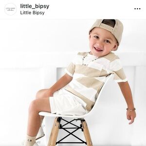 SOLD-Little Bipsy stripe tee